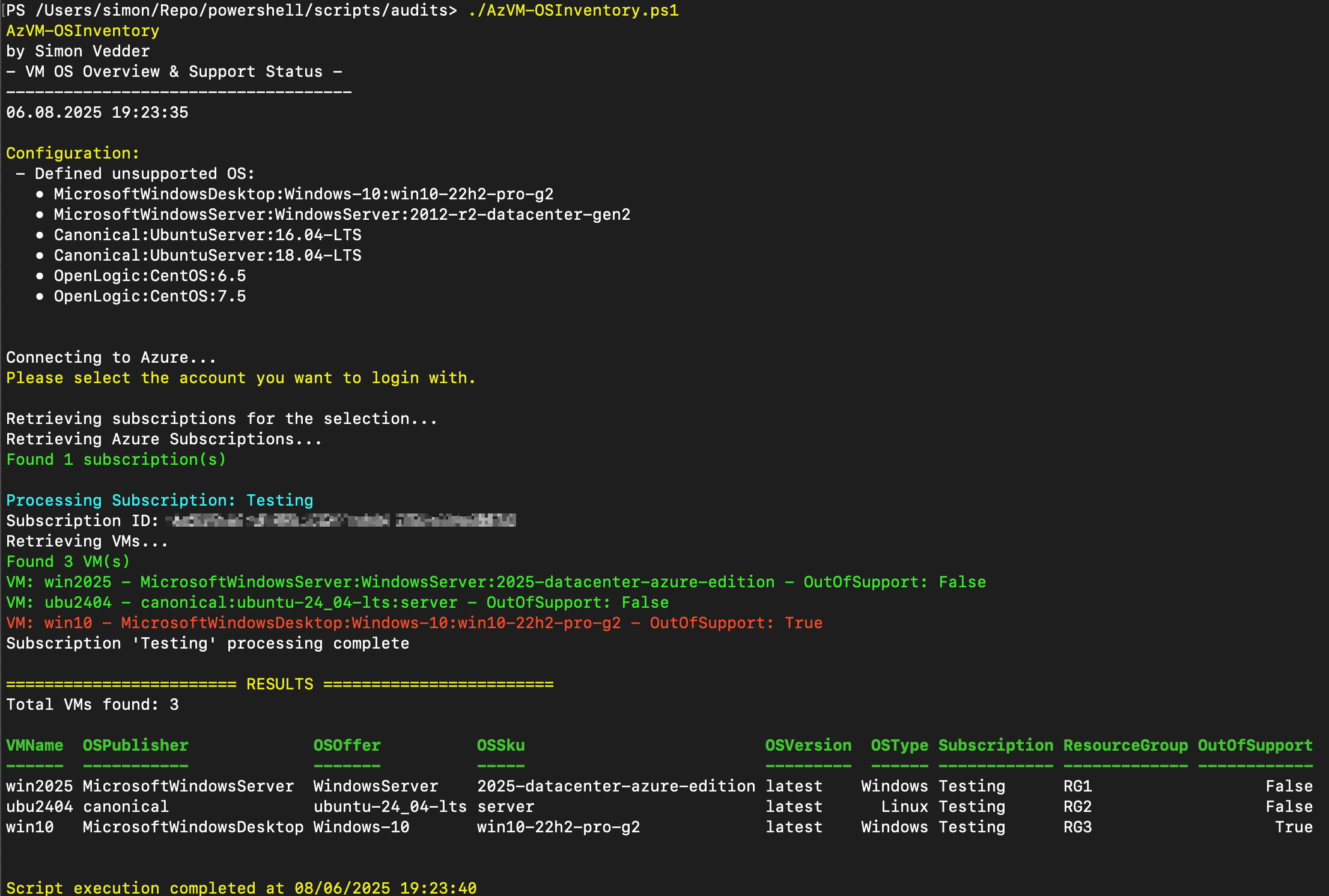 os auditing security compliance vm azure