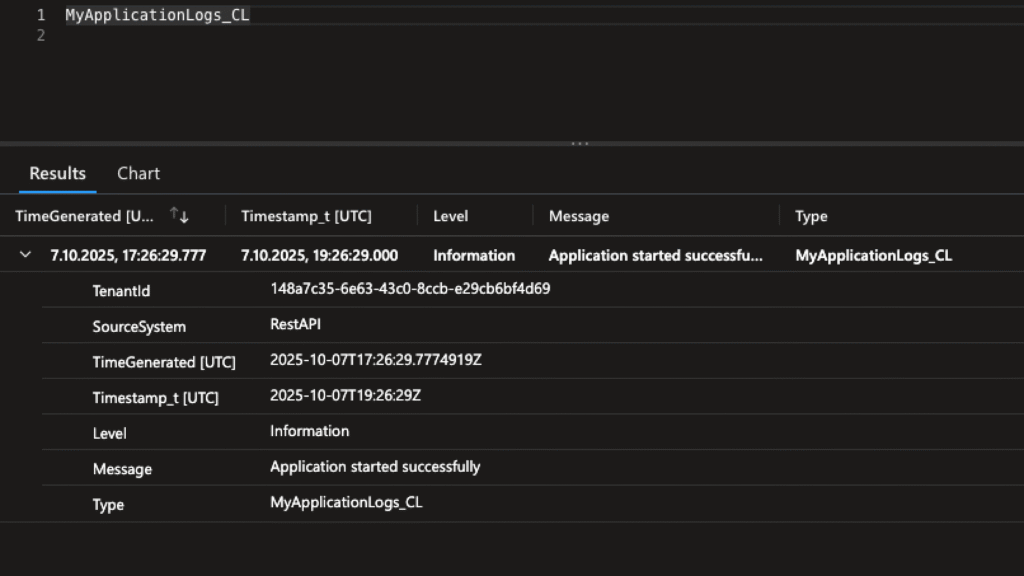 Azure Log Analytics Custom Log Table Entry